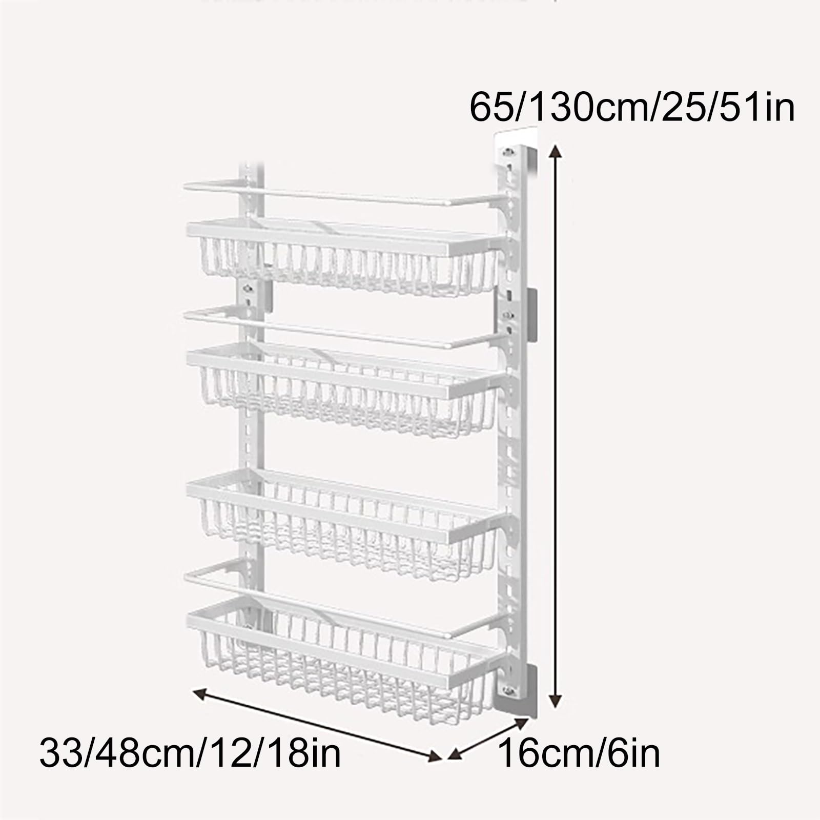 Carrito de almacenamiento delgado de fácil montaje, estantes ajustables, organizador que ahorra espacio para cocina, comedor, sala de estar, oficina en casa (negro, 33 x 16 x 103 cm)