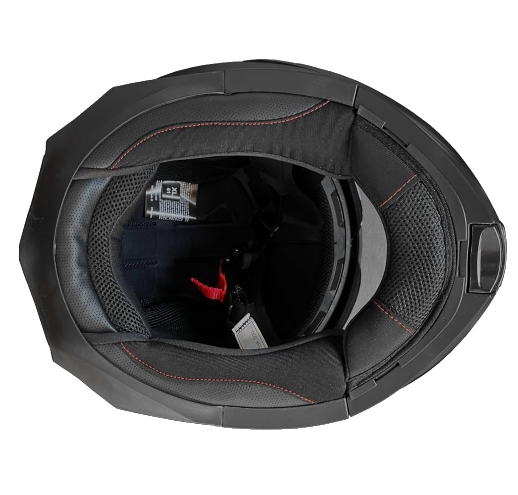 Klapphelm Helm Motorradhelm RALLOX Flip-Up schwarz matt mit Sonnenblende (S, M, L, XL)