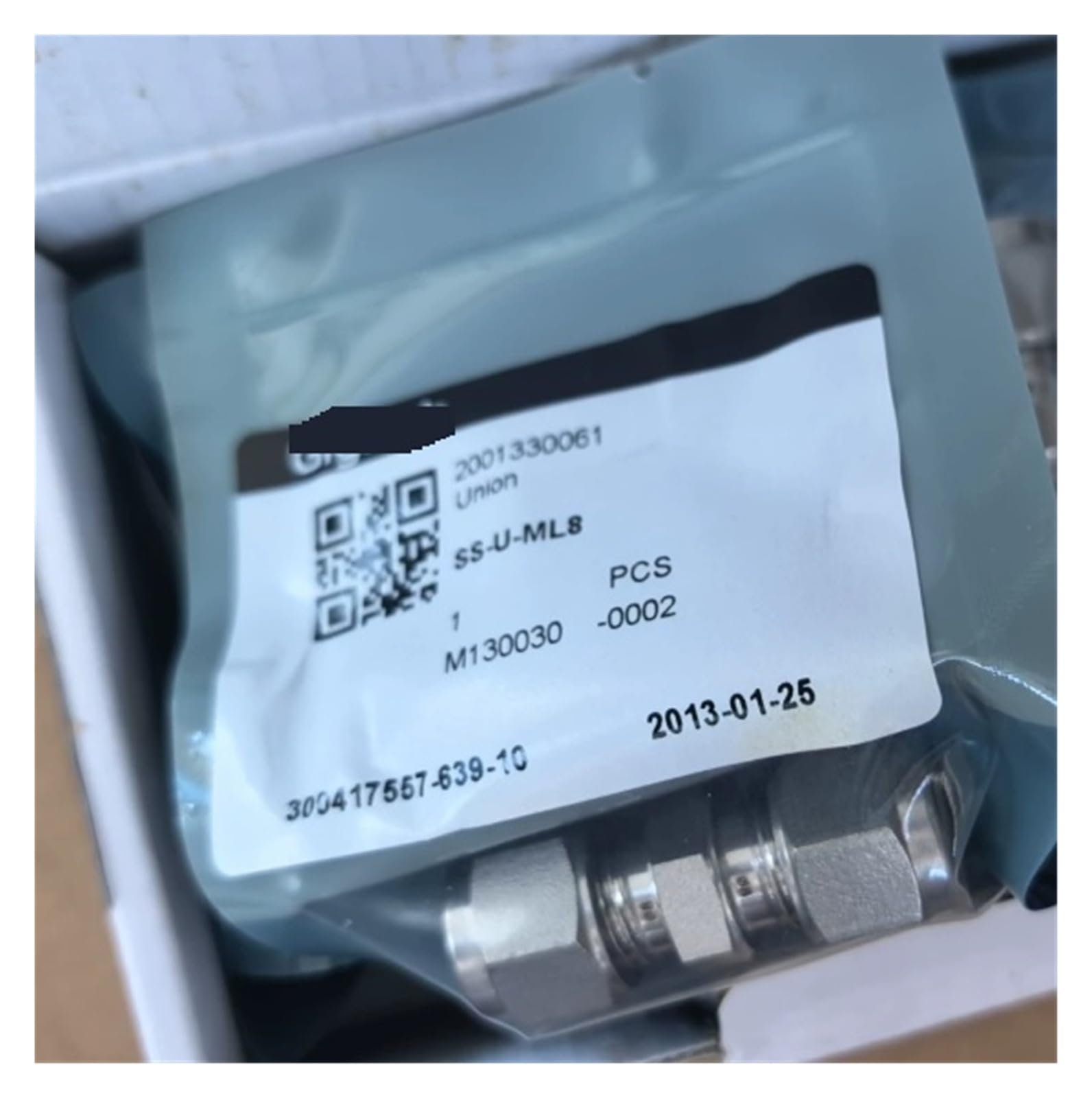 Stainless Steel Double Ferrule Straight Union SS-U-ML8 8.00MM Original