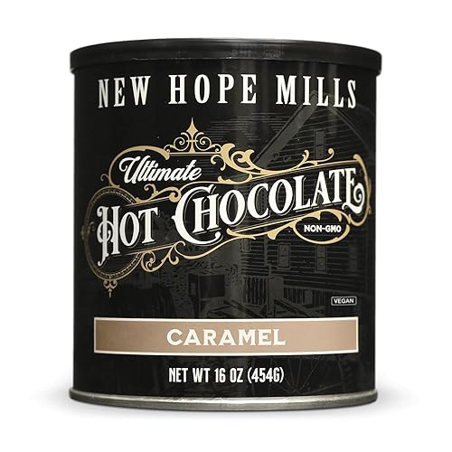 Ultimate Caramel Hot Chocolate, por NEW HOPE MILLS, sin OMG, 16 onzas, vegano