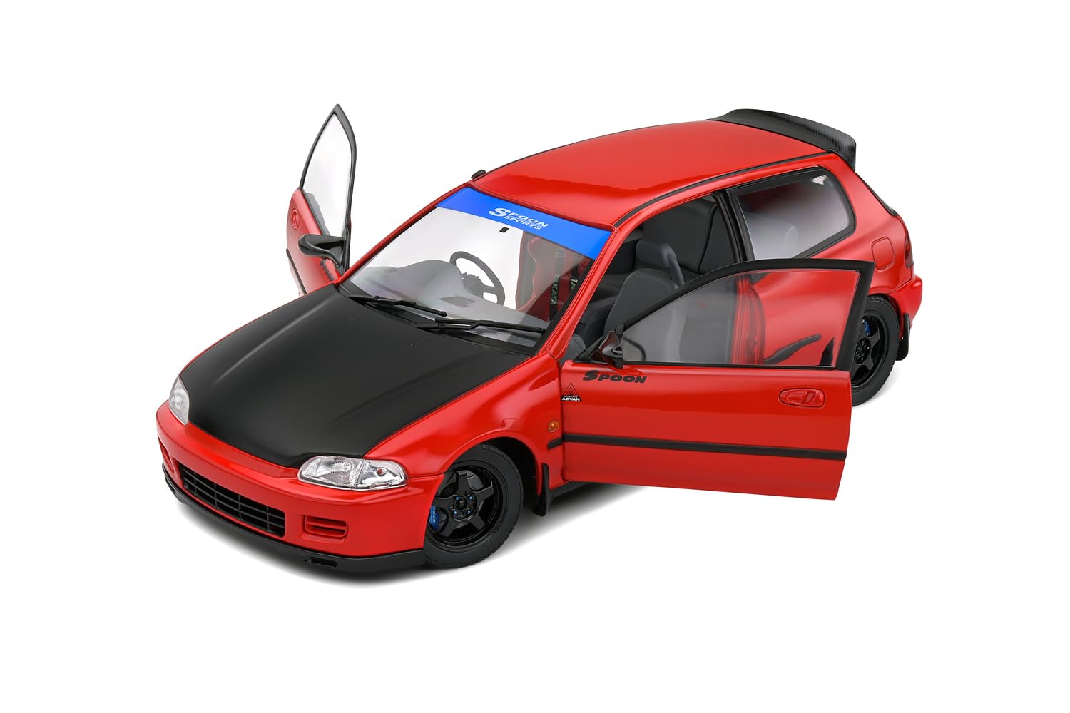 Solido Honda Civic EG - Modellino di Auto 1:18 JDM da Collezione, Colore: Rosso