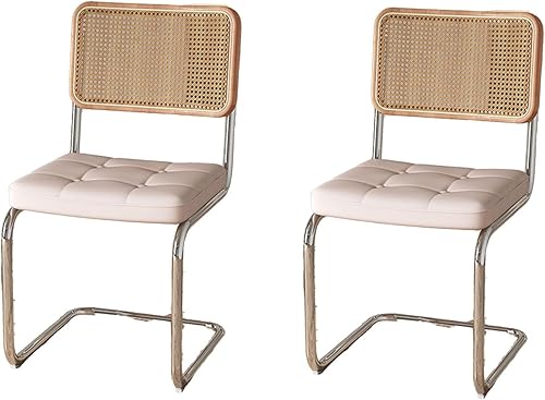 Miniatura 18 de Sillas de comedor de ratán, sillas de cocina, sillas de comedor modernas con madera maciza para cocina, sala de estar, silla de mediados de siglo,