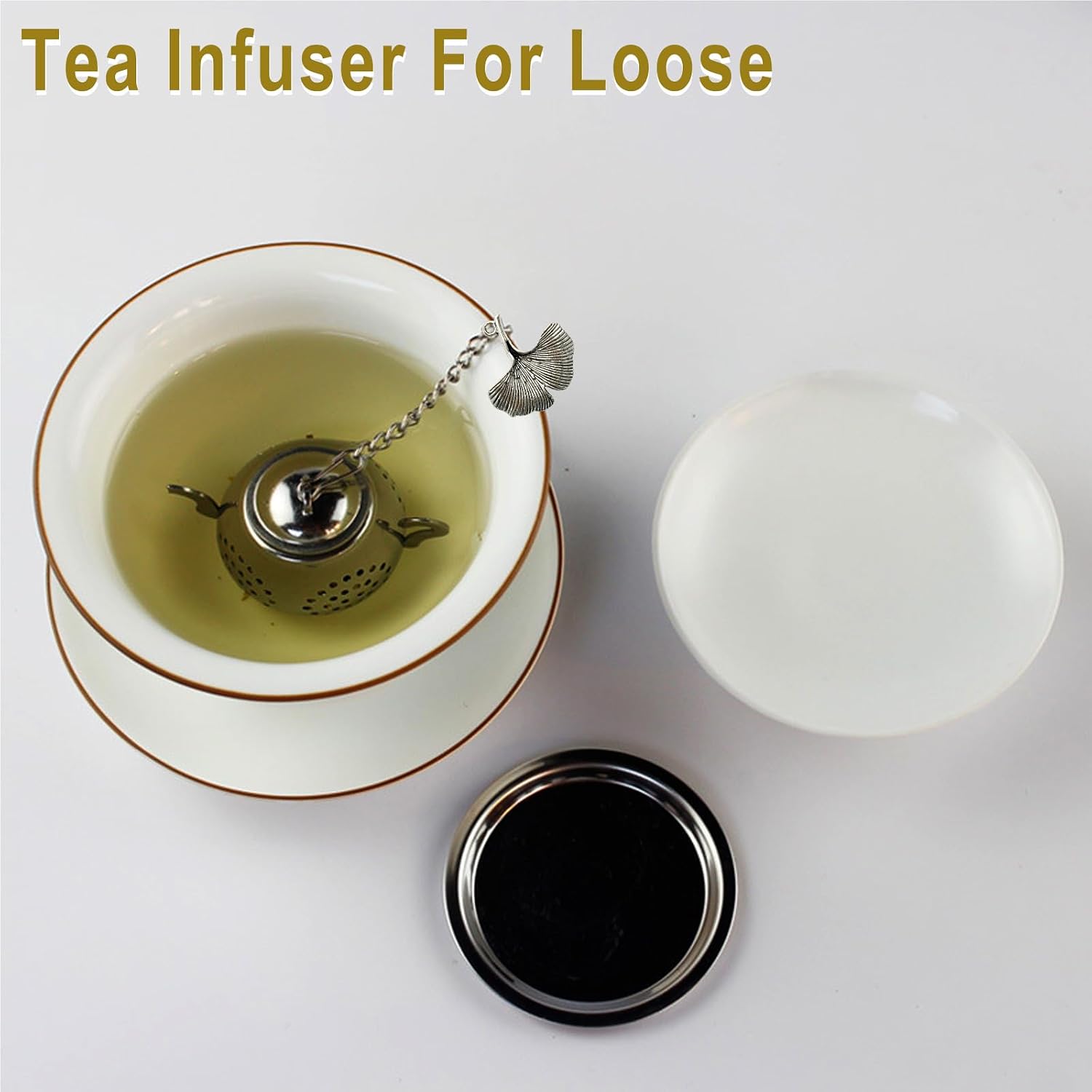2Pcs Tea Infuser For Loose, Tea Steeper Stainless Steel, Tea Strainer With Lid And Drip Tray, Reusable Tea Filter Mesh Loose Leaf Strainer