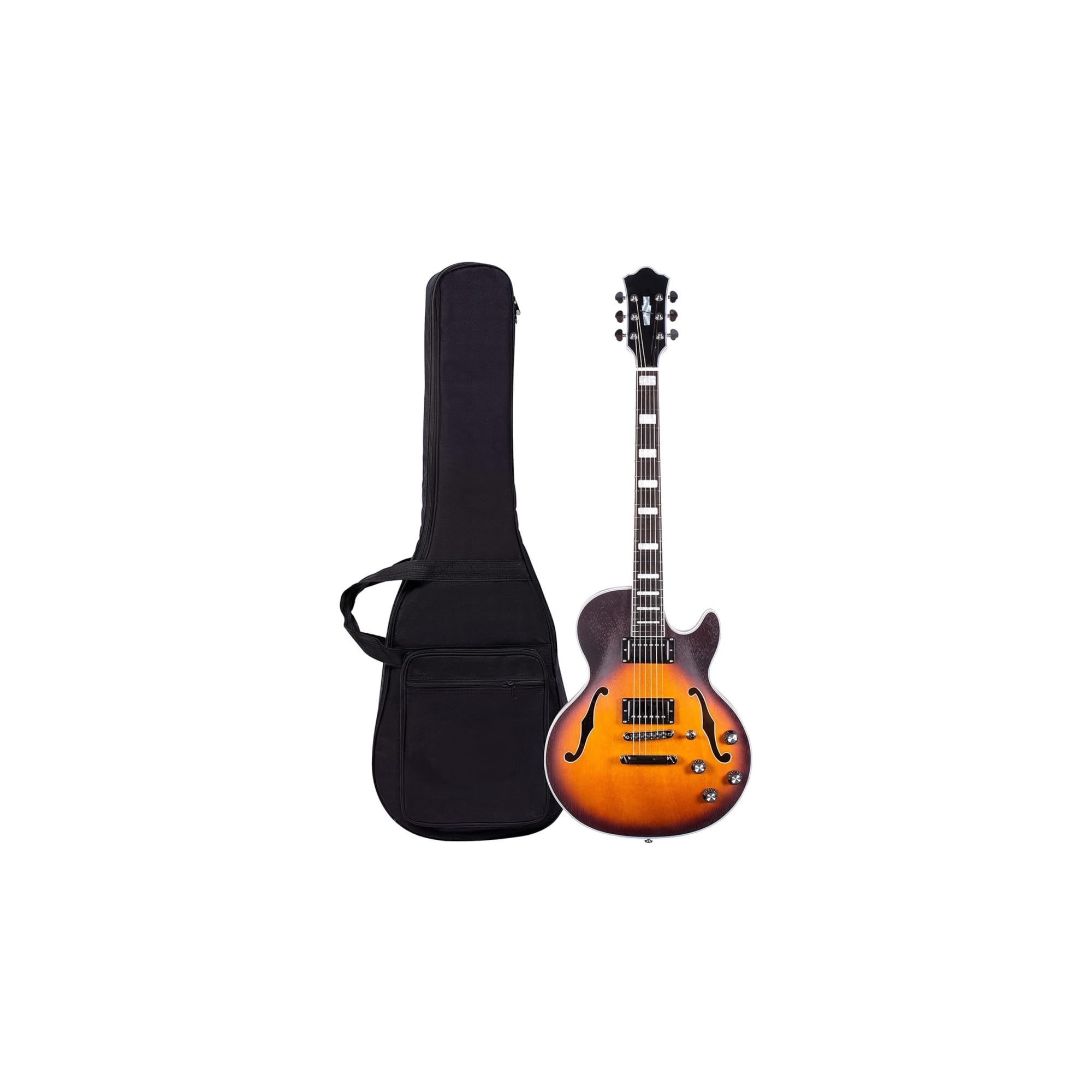 Guitarra Eléctrica Semihueca Con Acabado Mate Incluye Funda(2)