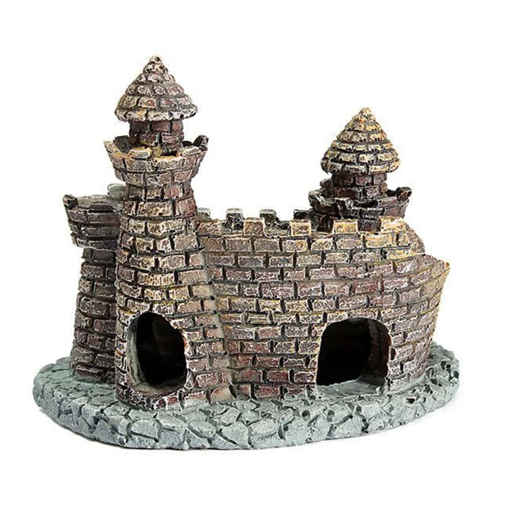 Decorazione per acquario in resina per acquario, castello, torre, ornamenti, accessori per acquari