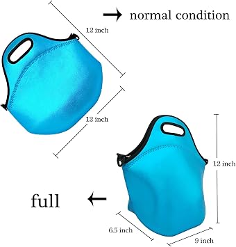 YIDA Neoprene Insulated Lunch bag, Lunch tote Boxes Bags for Women Men Work Office Picnic Travel (Blue)