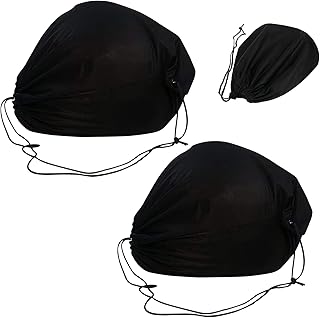 DBAILY Helmet Bag,2pcs Motorcycle Helmet Bag Ice Hockey Helmet Bag Drawstring Storage Carrying Bike Helmet for Storage Helmet Ski Equestrian Basketball Football and Other Balls(44 * 48cm,Black)