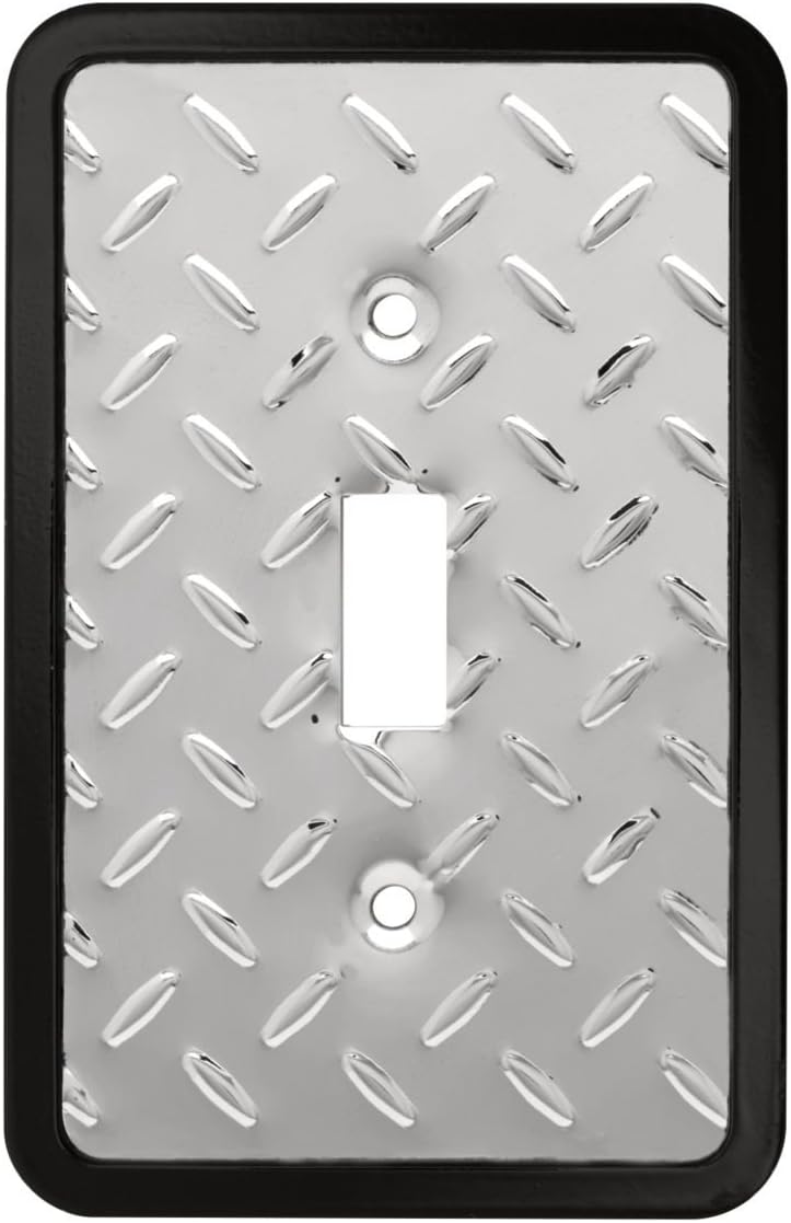 Franklin Brass 135858 Diamond Plate Single Toggle Switch Wall Plate/Switch Plate/Cover, Packaging may Vary