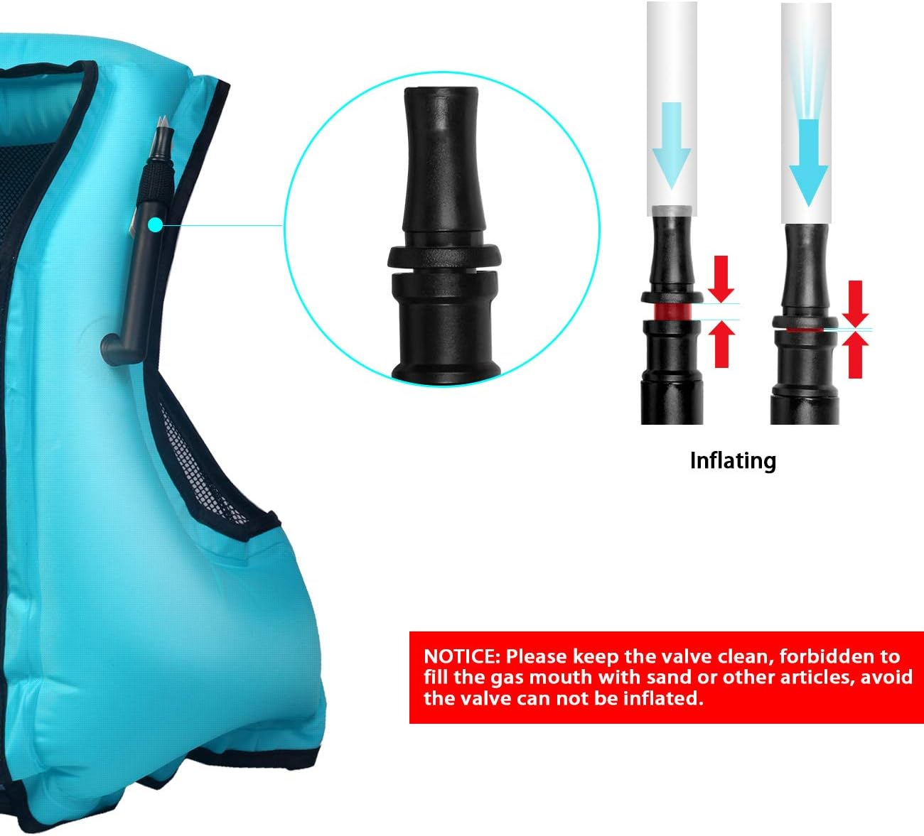 OMOUBOI Inflatable Snorkel Jacket Adult with Leg Straps for Men Women Snorkel Vest for Snorkeling Diving Swimming-New Packaging(Blue) : Sports & Outdoors