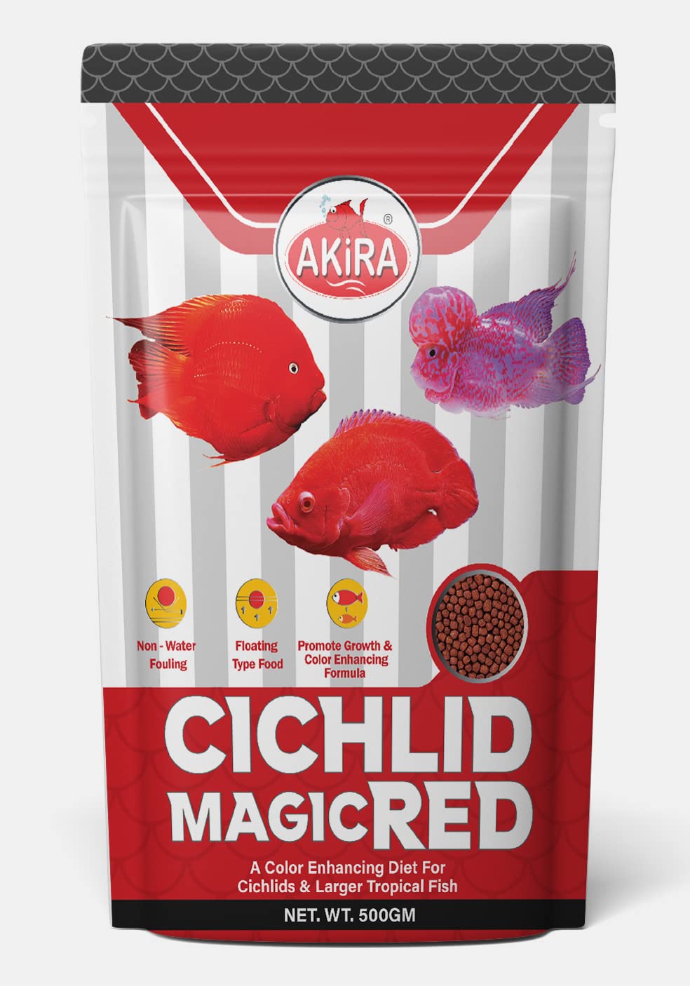 Akira Cichlid Magic RED 500gm. Pouch, Protein 40%(for Cichlid Fish) (B0BRJH125C) Amazon Price History, Amazon Price Tracker