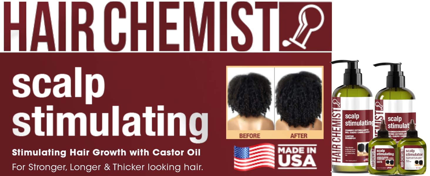 Hair Chemist Scalp Stimulating Castor Oil Shampoo 33.8 oz. - Castor Oil Hair Shampoo - Image 6