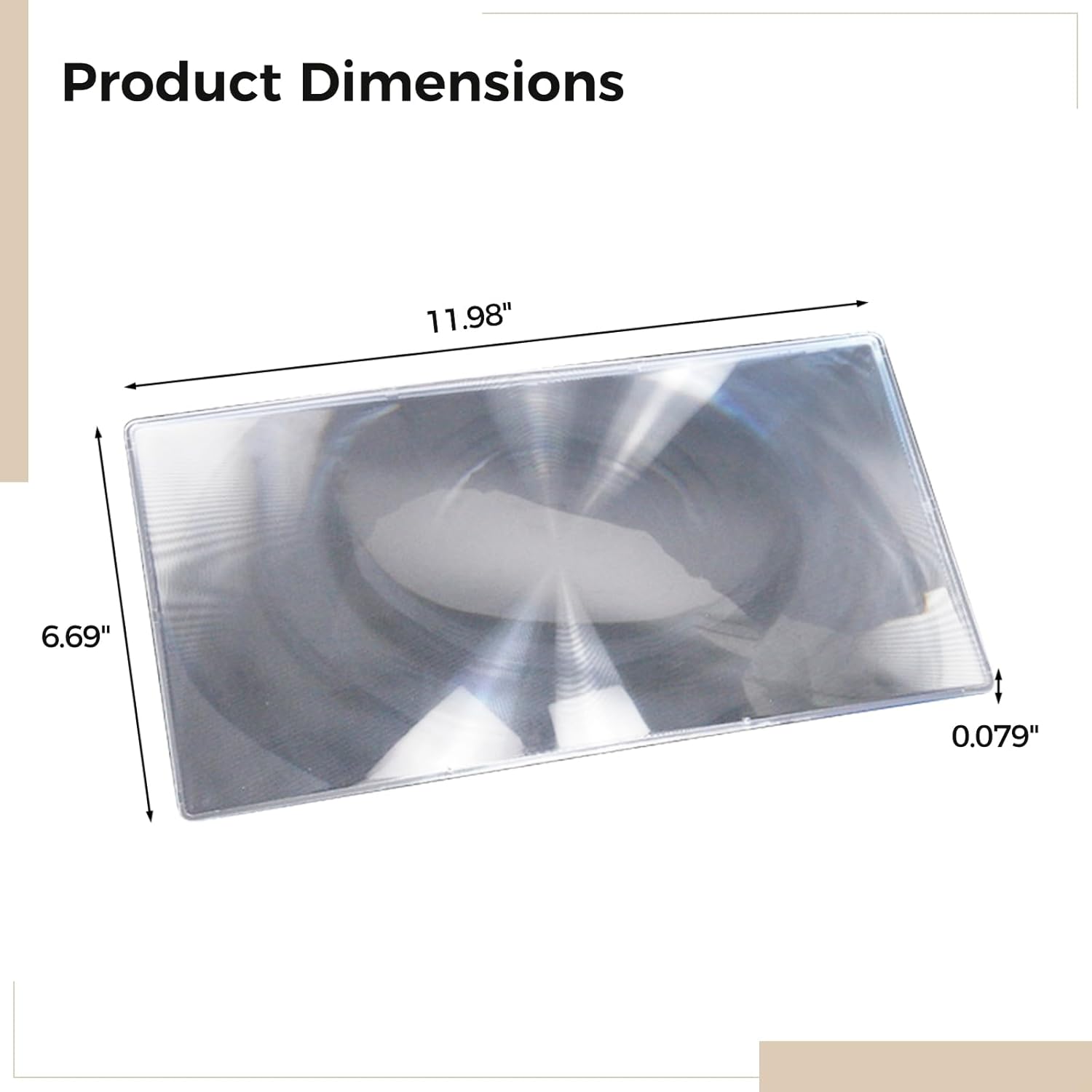 Screen Magnifier for Phone - Portable 14 in Fresnel Lens, Reading Aid