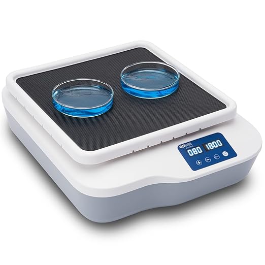 ONiLAB Digital Orbital Shaker Adjustable Speed 40-200RPM,Capacity 2KGS, Orbital Rotator Shaker with Continuous Mode(Set time to Zero) or Timer Mode, LCD Display Speed and time, Labs and Classrooms