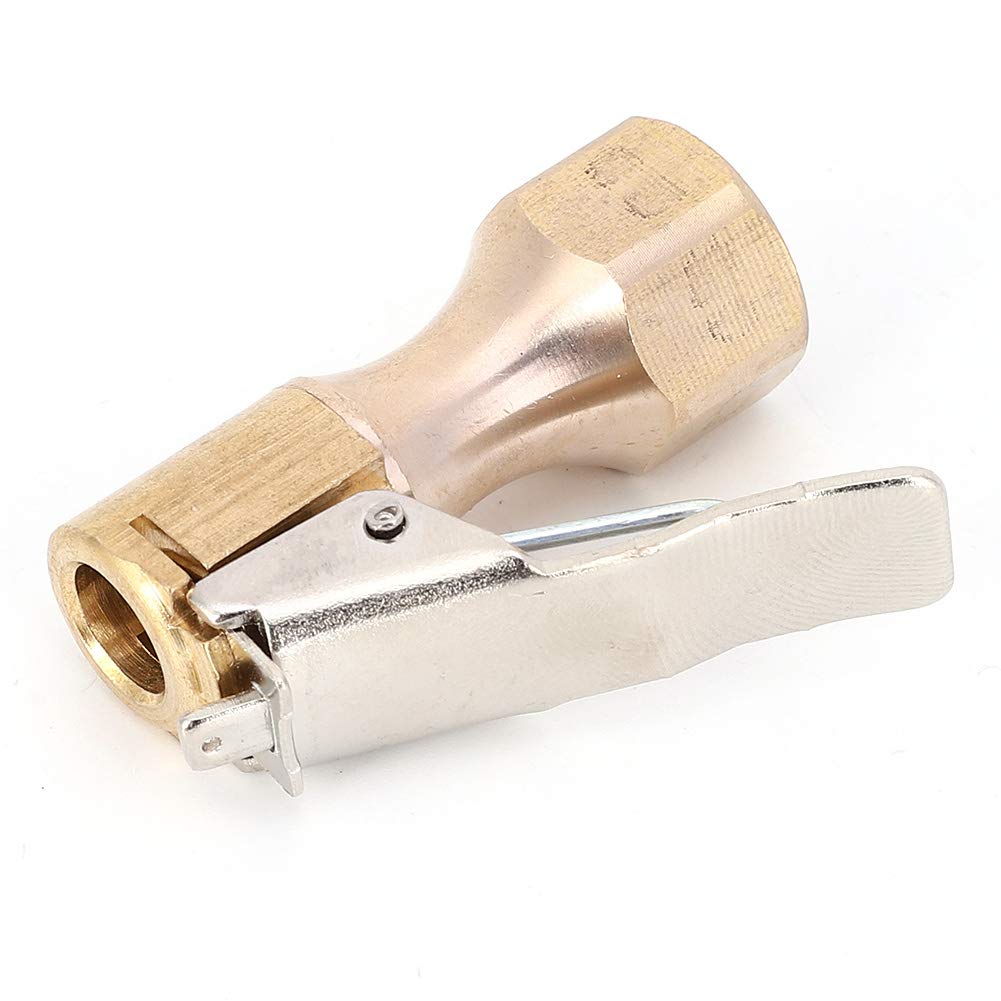 2-Piece Heavy-Duty Brass Air Chuck – 1/4" FNPT, Open Flow, Lock-On Tire Chuck For Inflators & Compressors