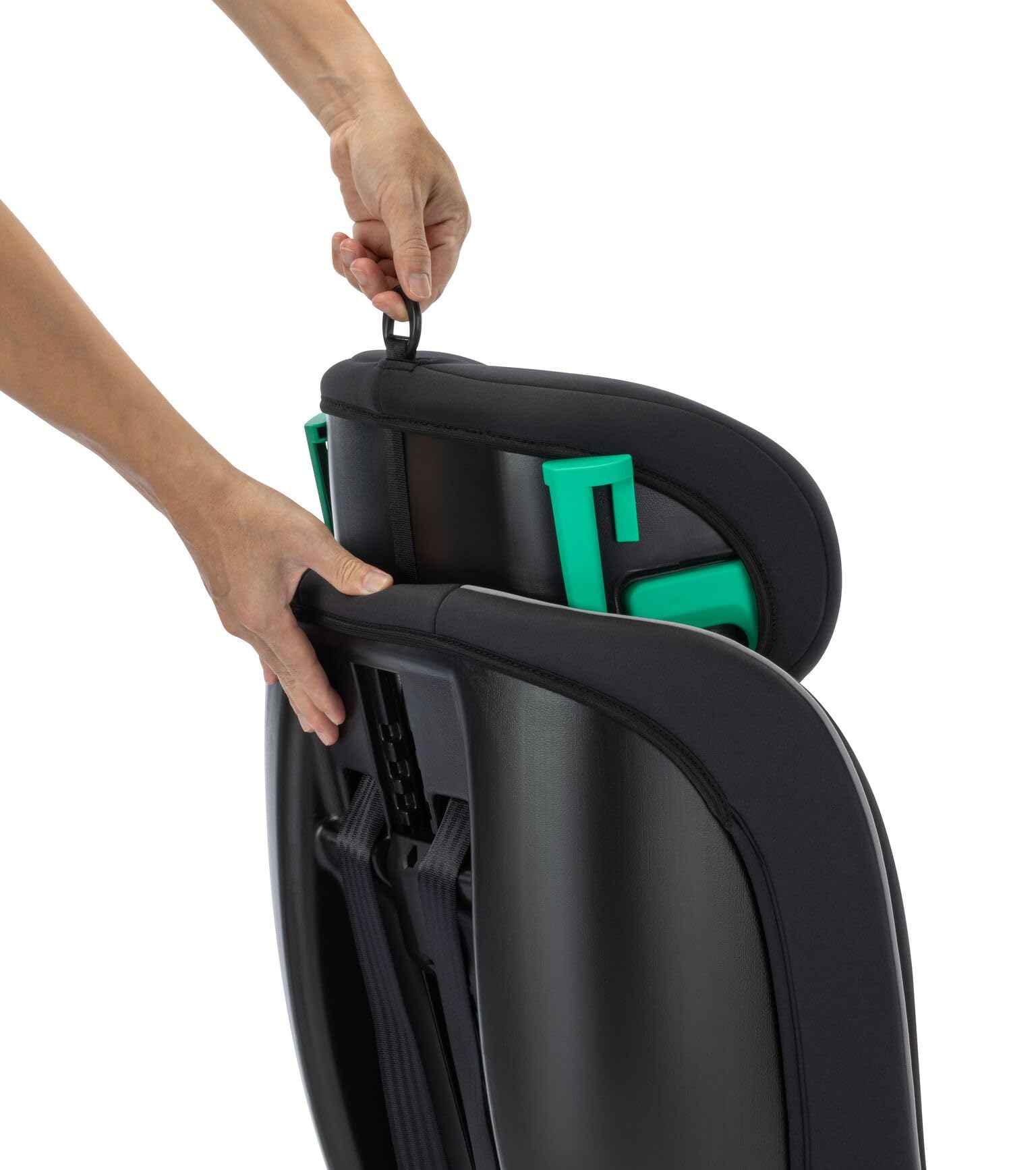 Safety 1st Alena i-Safe Silla Coche Evolutiva Infantil, 0–12 años, 40–150 cm, silla coche bebé, Reductor Recién Nacido, Instalación Cinturón, 11 Posiciones Reposacabezas, 6 Reclinaciones, Ligera,Negra