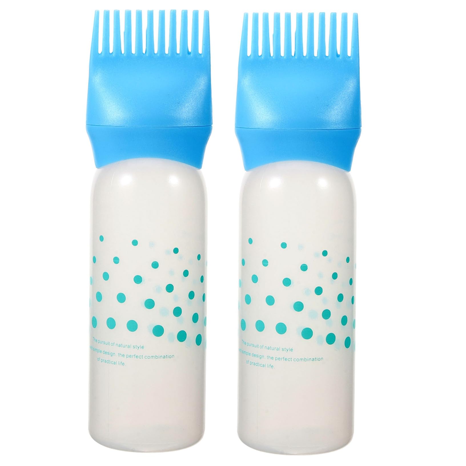 HAPINARY Root Bottle Applicator Hair Dye Bottle Comb Graduated Scale Reusable Lightweight for Hair