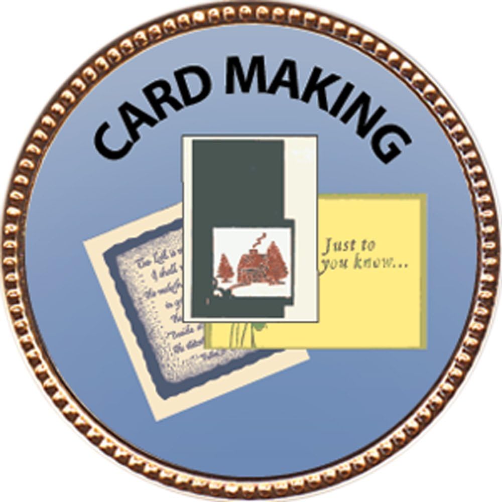Keepsake Awards Card Making Award, 1 inch Dia Gold Pin Creative Arts and Hobbies Collection