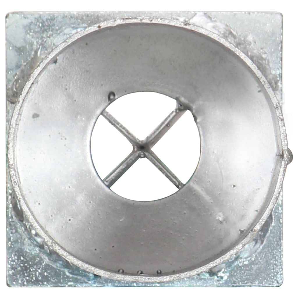 Juego de 2 estacas de acero galvanizado, 8 x 61 cm, anclaje de suelo para valla, protección visual, pabellón, anclaje seguro en el jardín