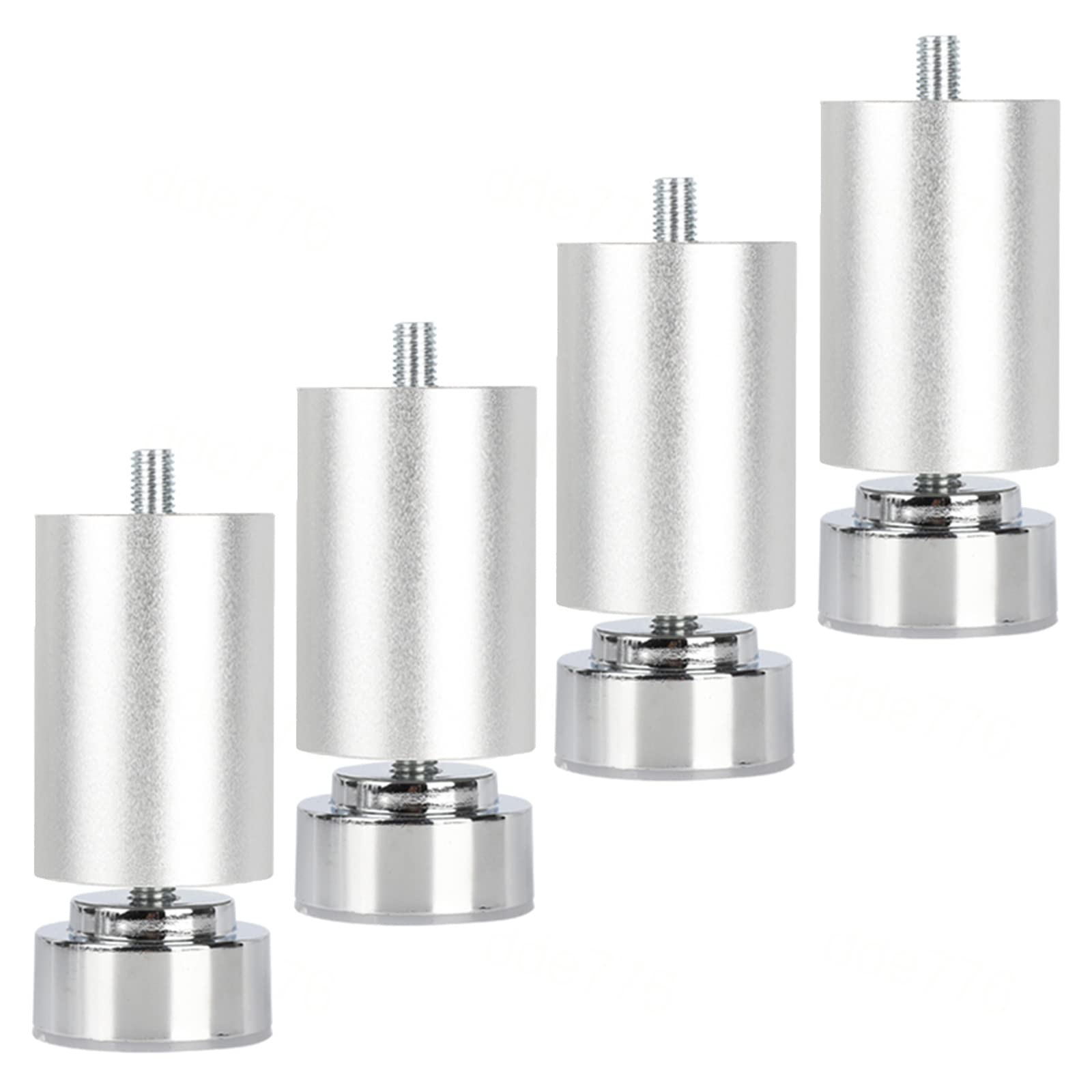 Patas de metal para muebles, patas de mesa ajustables, patas de armario de aluminio, patas de sofá, patas de repuesto para bricolaje, color negro y plateado, patas de muebles para baño y cocina