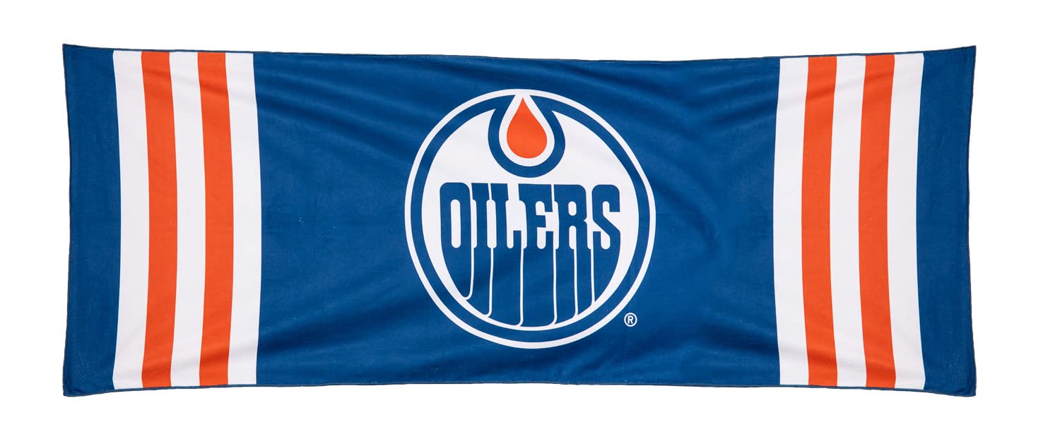 Calhoun NHL Surf & Skate Oversized Beach Towel 30” by 84” – The Coastal Collection (Edmonton Oilers)