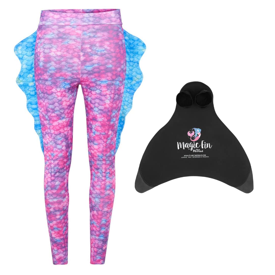 Mermaid Planet Women's Sea Dragon Maiden Gift Set With Magic Fin (Small) Adult Mermaid. Includes Swimmable Mermaid Leggings & Monofin. Uk 8-10