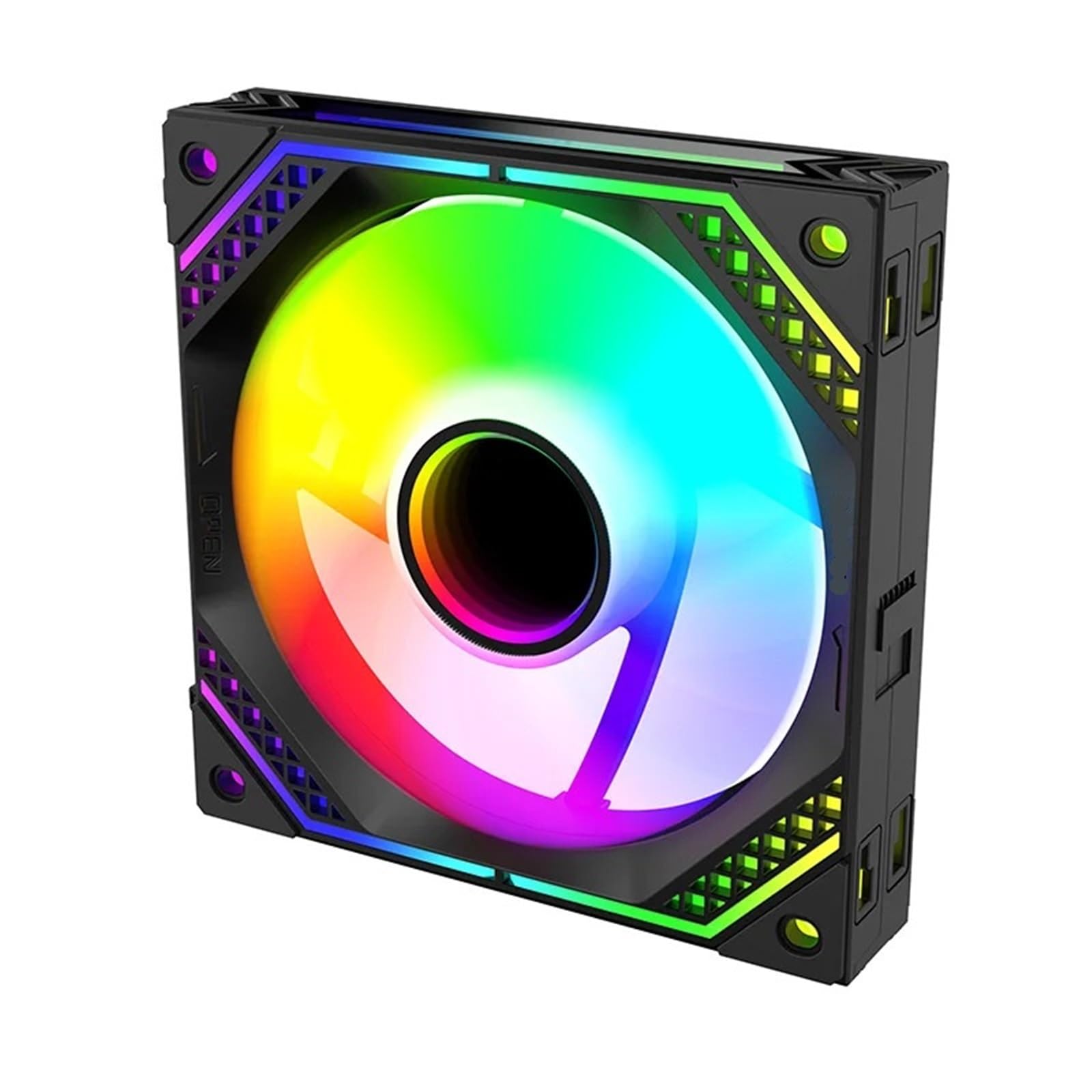 Compatibile con il kit ventola di raffreddamento JM-2 ARGB con luce a specchio, 800-2000 giri/min PWM for case del PC/raffreddamento ad acqua 360 mm(Black Forward)