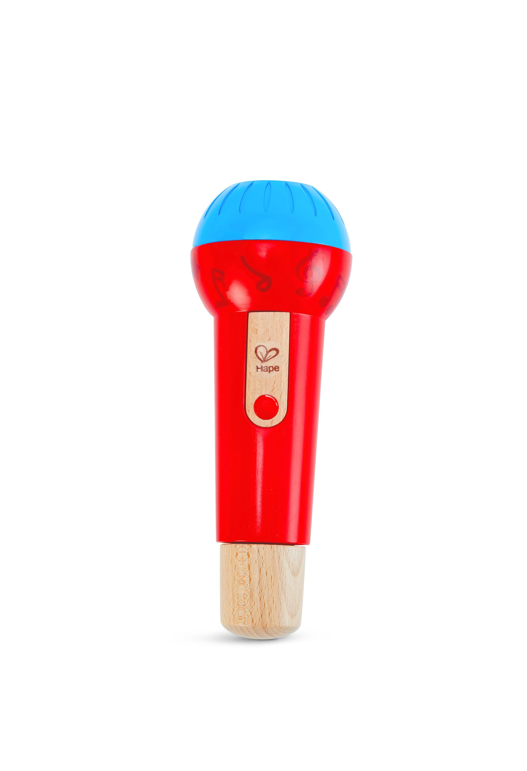 Hape Mighty Echo Microphone | Battery-Free Voice Amplifying Microphone Toy for Kids 1 Year & Up, Red, Model Number: E0337