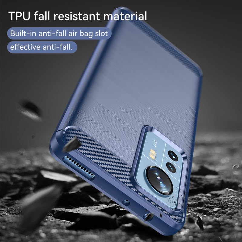 Image of Hybrid Carbon Fiber Back Case for Xiaomi Mi 12T Pro /Xiaomi 12T (Blue)