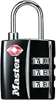 Vista 2 de Master Lock 4680DBLK Candado de equipaje aprobado por la TSA, 1-316 pulgadas de ancho, negro y TSA establece tu propia cerradura de combinación
