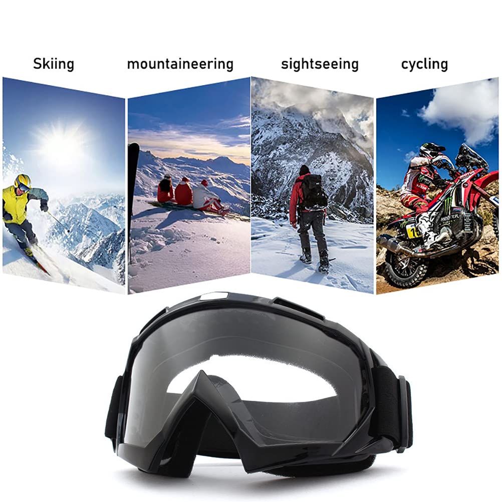 spier Occhiali da moto, anti-UV ATV, occhiali da motocross, dirt bike, mountain bike, da corsa, per uomo, donna, bambini, ragazzi e adulti