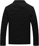 WenVen Men's Casual Canvas Cotton Military Lapel Jacket