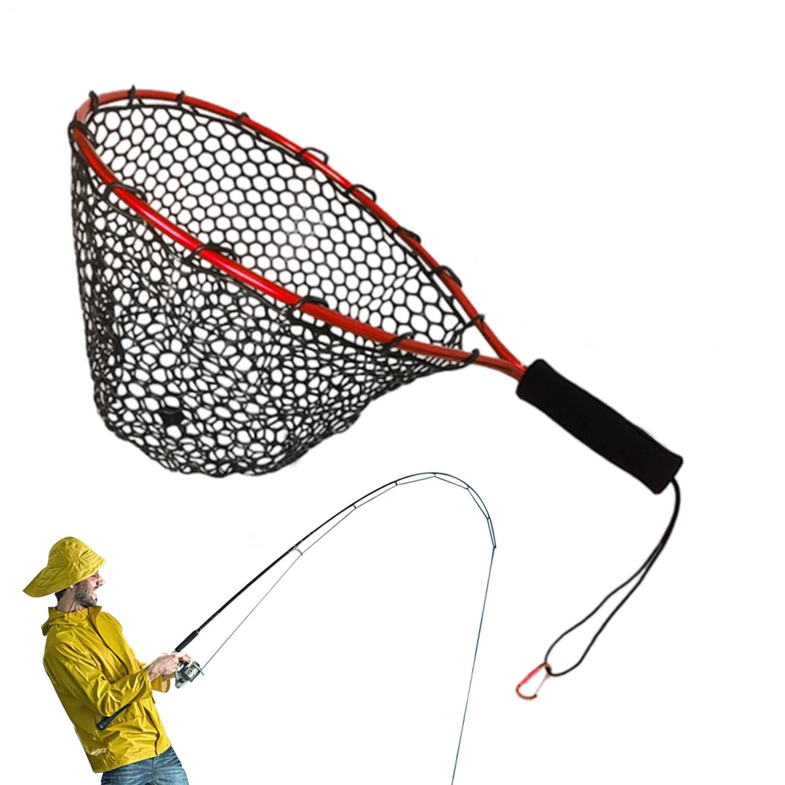 Reti da pesca per la pesca | strumento di cattura per acquario, multifunzionale e portatile, per kayak, stagno di montagna, acqua salata, acquario, letto di fiume e zone piane