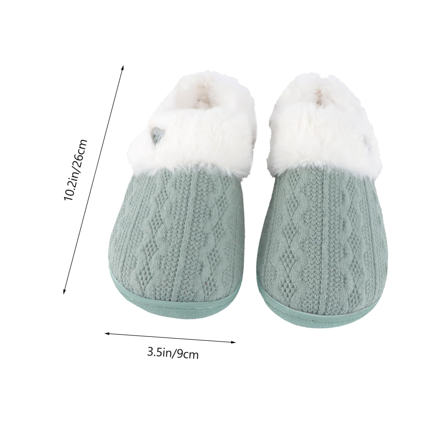 Healvian Slippées Moelleuses Pour Les Femmes Maison Pantoufles Femmes Chaud Pantoufles D'intérieur Pantoufles De Ménage Green Intérieur : Duvet Imitation Lapin