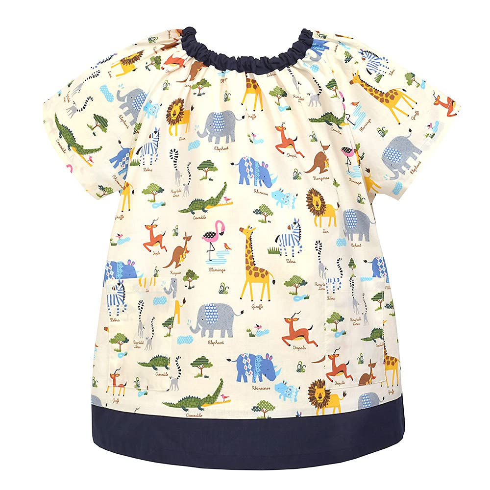 男女兼用スモック110 北欧ブラウン動物 男女兼用 スモック 110 北欧