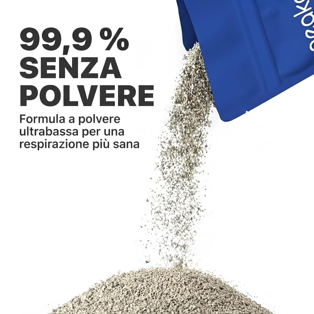 Neakasa lettiera minerale per lettiera autopulente M1, agglomerante con carbone attivo, 99,9% senza polvere, controllo odori 14 giorni, rapida agglomerazione, ideale per più gatti.