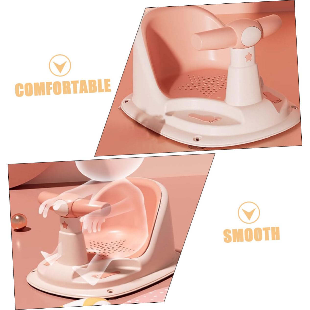 de Material Niños Pequeños para Baño o Bebés Asiento Antideslizante y Diseño Pp y Tpe Seguro y Cómodo Hogar Apartamento