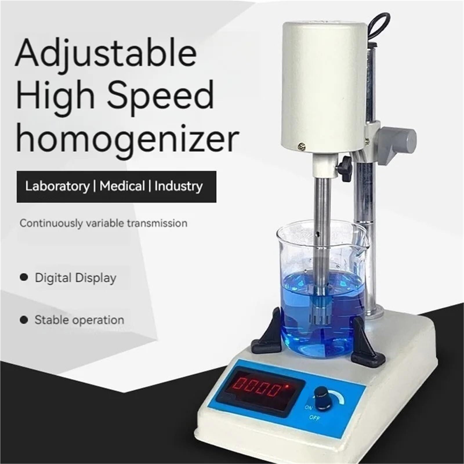 Homogenisator, Einstellbarer Hochgeschwindigkeitshomogenisator Für Cremes, Emulgatoren Und Kosmetische Dispergiergeräte,für Labor(RCD-1A)