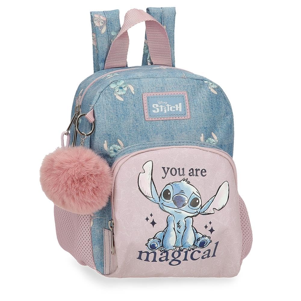 Disney Joumma Bags Stitch You are magical mochilas, mochilas escolares, mochilas infantiles, Incluye pompon decorativo, varios compartimentos