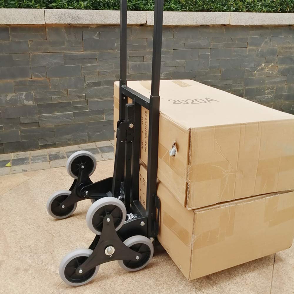 sogesfurniture Carrello Portapacchi,Acciaio Carrello Pieghevole,Carrello Trasporto Universale,Maniglia telescopica,Design Unico a 3 Ruote，Portata Massima: 150 kg BHEU-KT-2025B