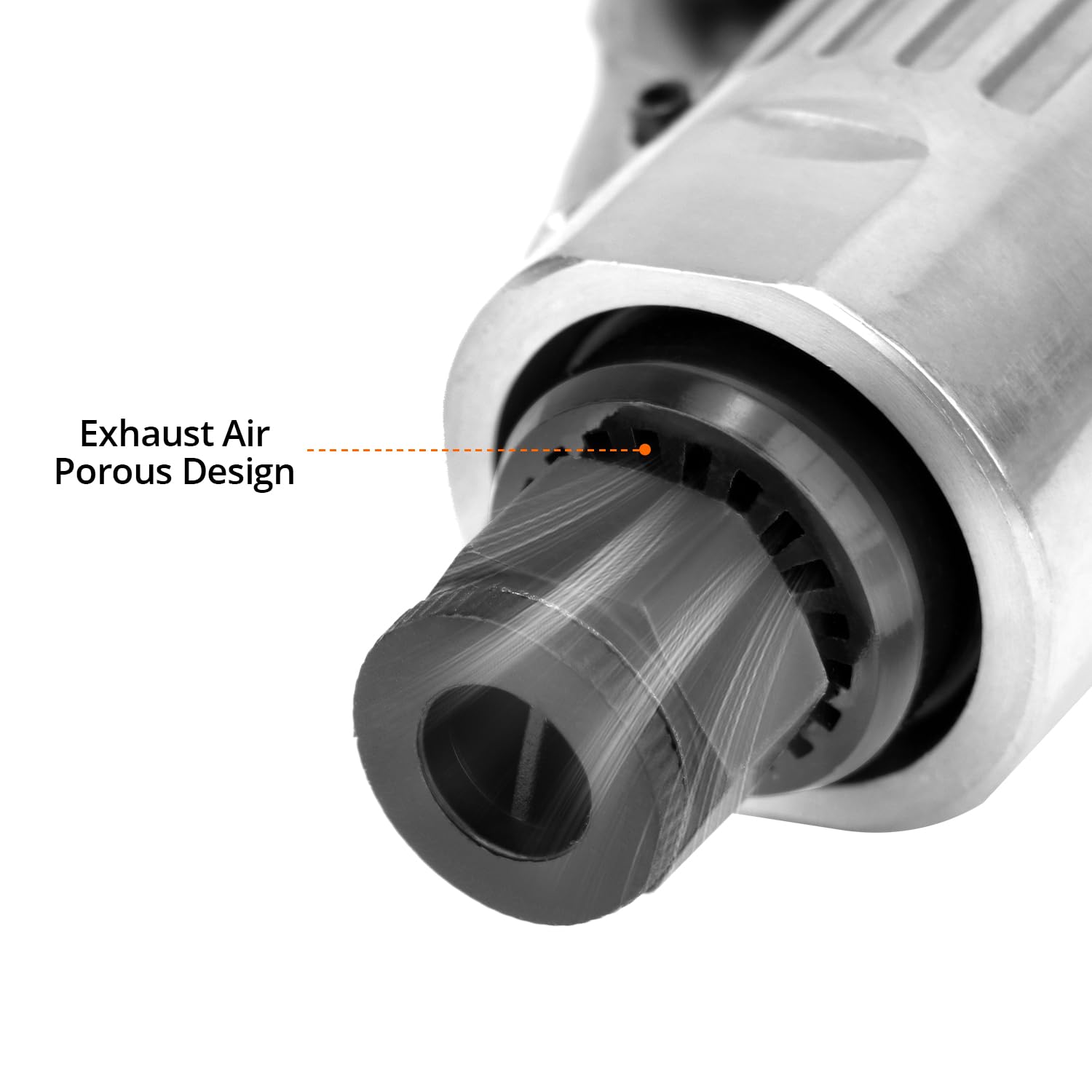 QWORK® Amoladora angular de 90° y muelas abrasivas de 50 mm - presión de funcionamiento 6,2 bar, velocidad de ralentí 12000 rpm - para pulido y esmerilado de precisión
