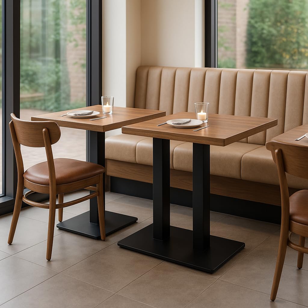 Doppel-Tischgestell aus Stahl – 72 cm Höhe – pulverbeschichtet – stabile Metallkonstruktion für Tischplatten bis 160x80 cm – Esstisch, Gastronomie, Büro