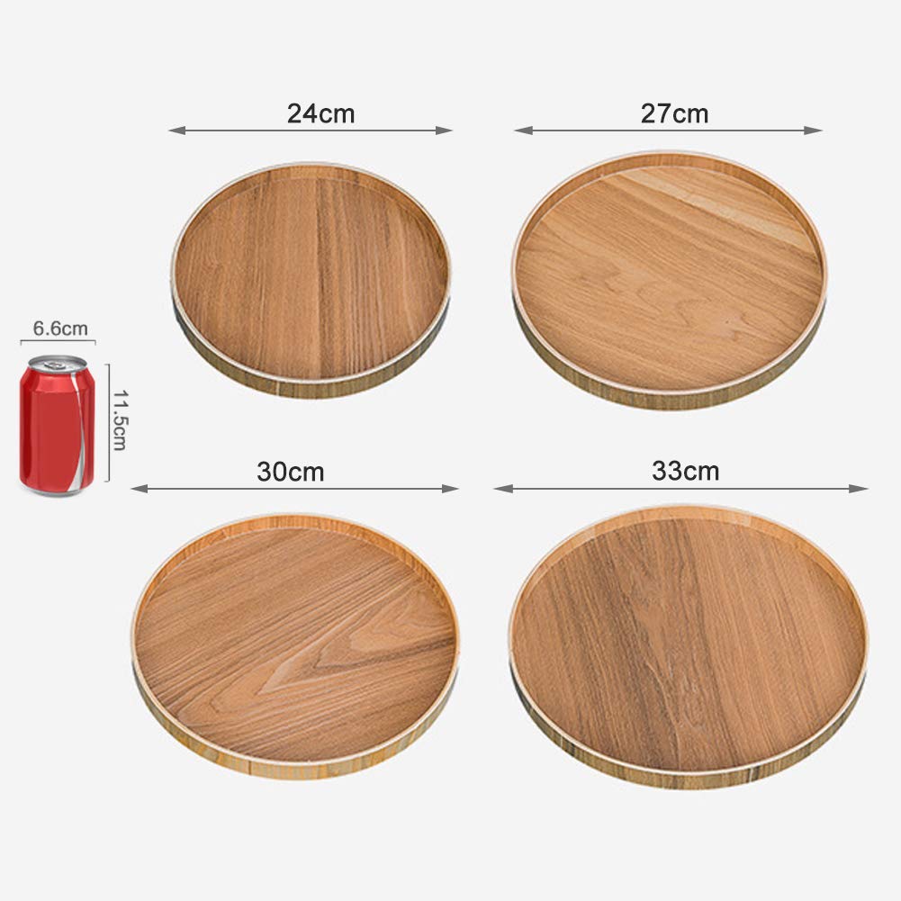 Salontafel Dienblad Hout, Decoratief Dienblad Voor Eettafel - Ronde