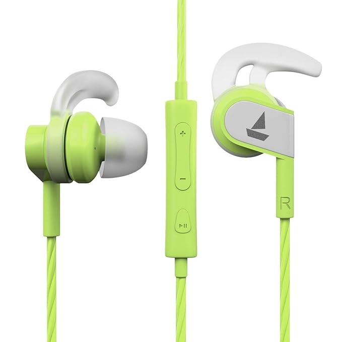 boAt Bassheads 242 in Ear Wired Earphones with Mic(Spirit Lime
