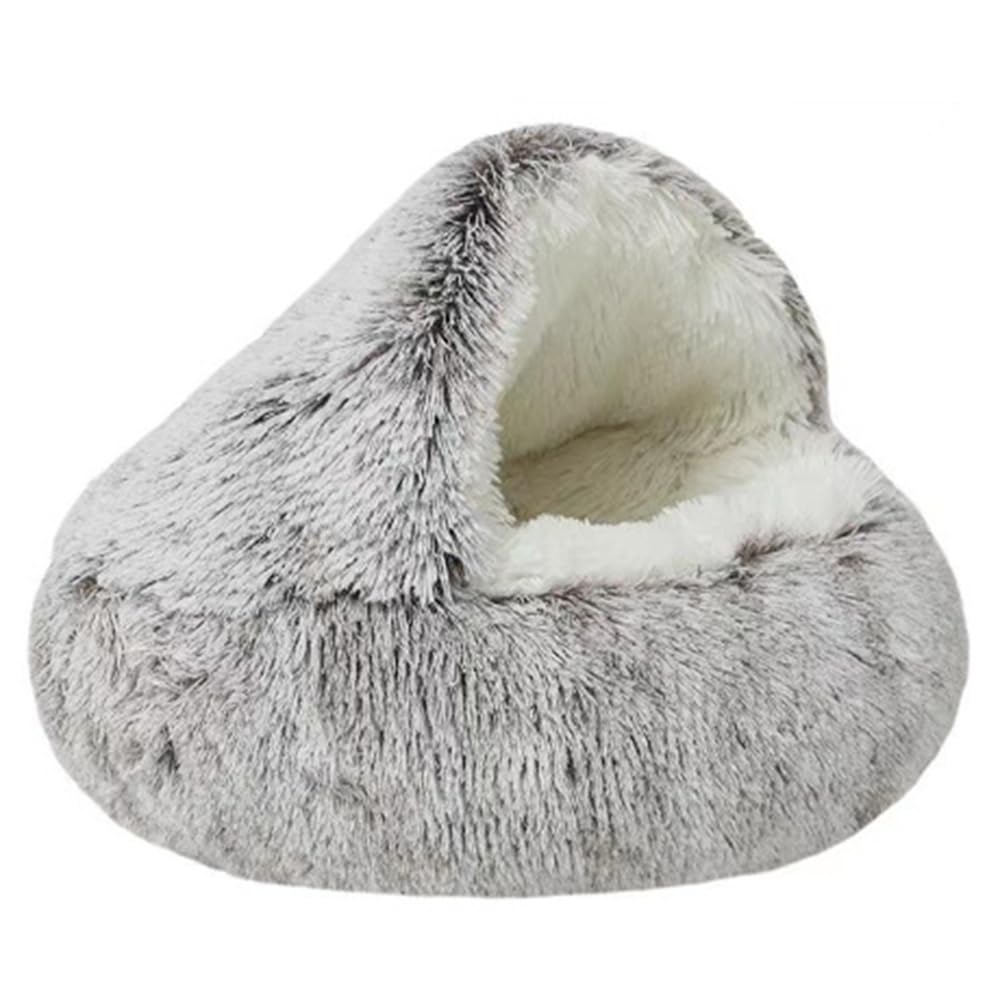 ACETCHS Cama mullida para gatos, suave y lavable, cálido saco de dormir para gatos domésticos, perros pequeños (40 cm x 40 cm, café)
