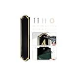 VONDERSO Address Signs for Houses, Self-Adhesive & Pre-Drilled for Easy Mounting, Premium Aluminum House Number Plaque with Weather Powder-Coated Finish – Gold Rec (Numbers Not Included)