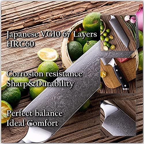 Set de 4 Cuchillos de Cocina con Acero Damasco miniatura 6