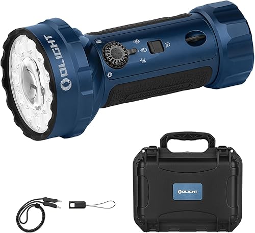 OLIGHT Marauder Mini 2 linterna brillante de 10,000 lúmenes con distancia de haz de 2,460.6 ft, luz recargable con carga dual y 5 modos de