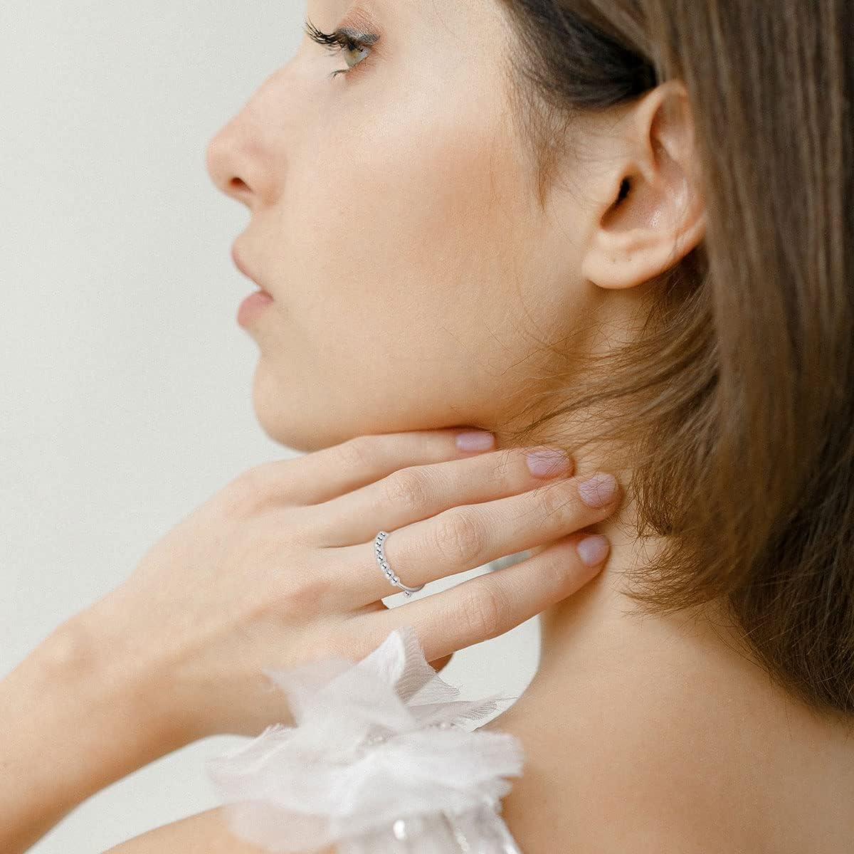 Vito 925 Sterling Silver Fidget Anxiety Ring for Women, Adjustable Open Spinner Ring Stress Relief Ring Stacking Band Anillos Jewelry Gift for Mom Daughter - Image 5