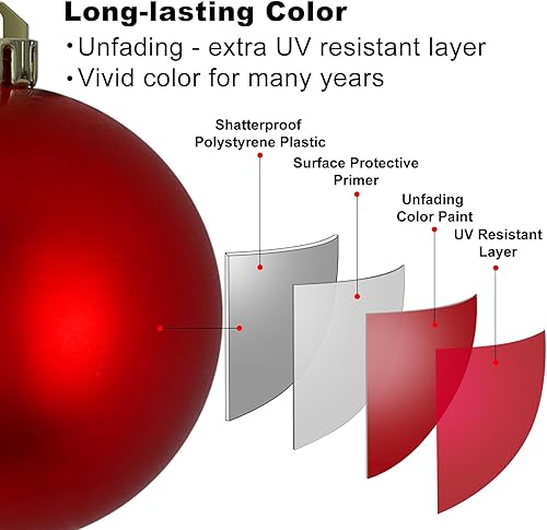 Vista 173 de 18 esferas medianas decorativas navideñas para árbol de Navidad, inastillables, para colgar, color púrpura, 2.5 pulgadas, paquete de 18