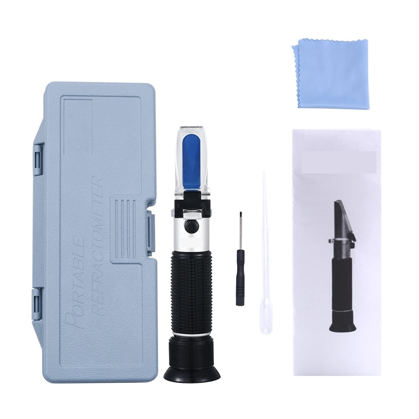 CUDTAPI Handheld 0-80% Alcohol Refractometer For Spirits Household Liquor Brewing Refractometer Alcohol Concentration Detector(Platic Box)